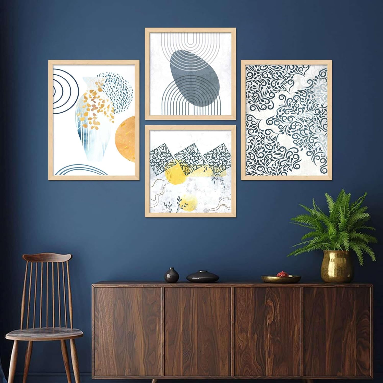 Framed Painting Set of Four for Wall Pai...