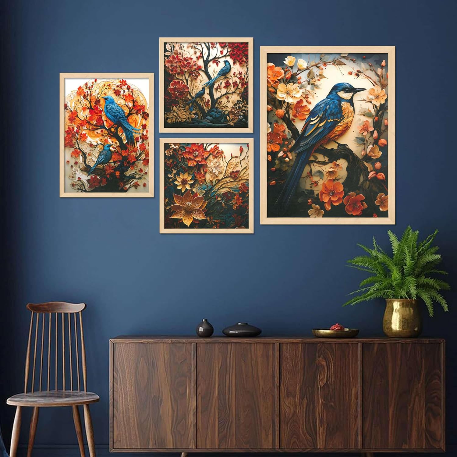 Framed Painting Set of Four for Wall Pai...