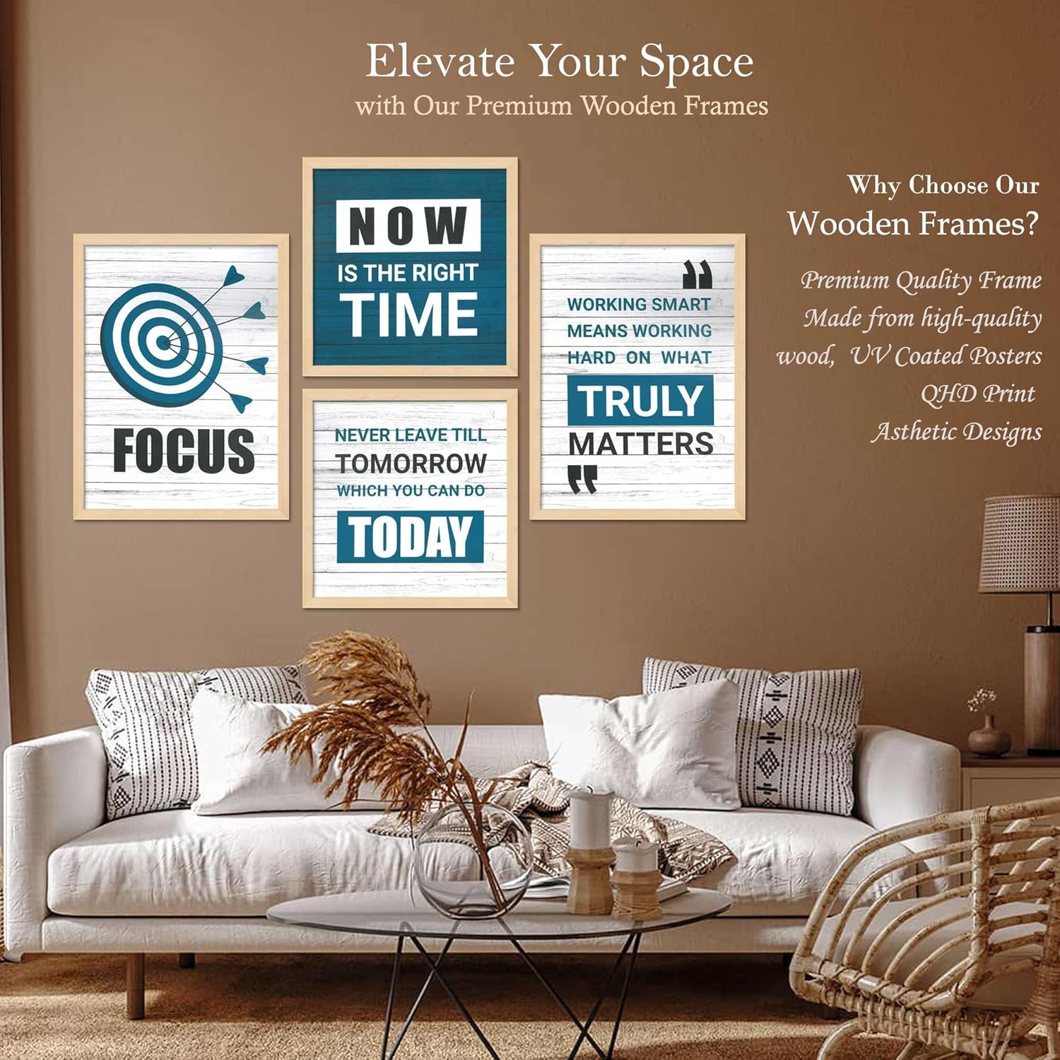 Framed Painting Set of Four for Wall Painting Decoration