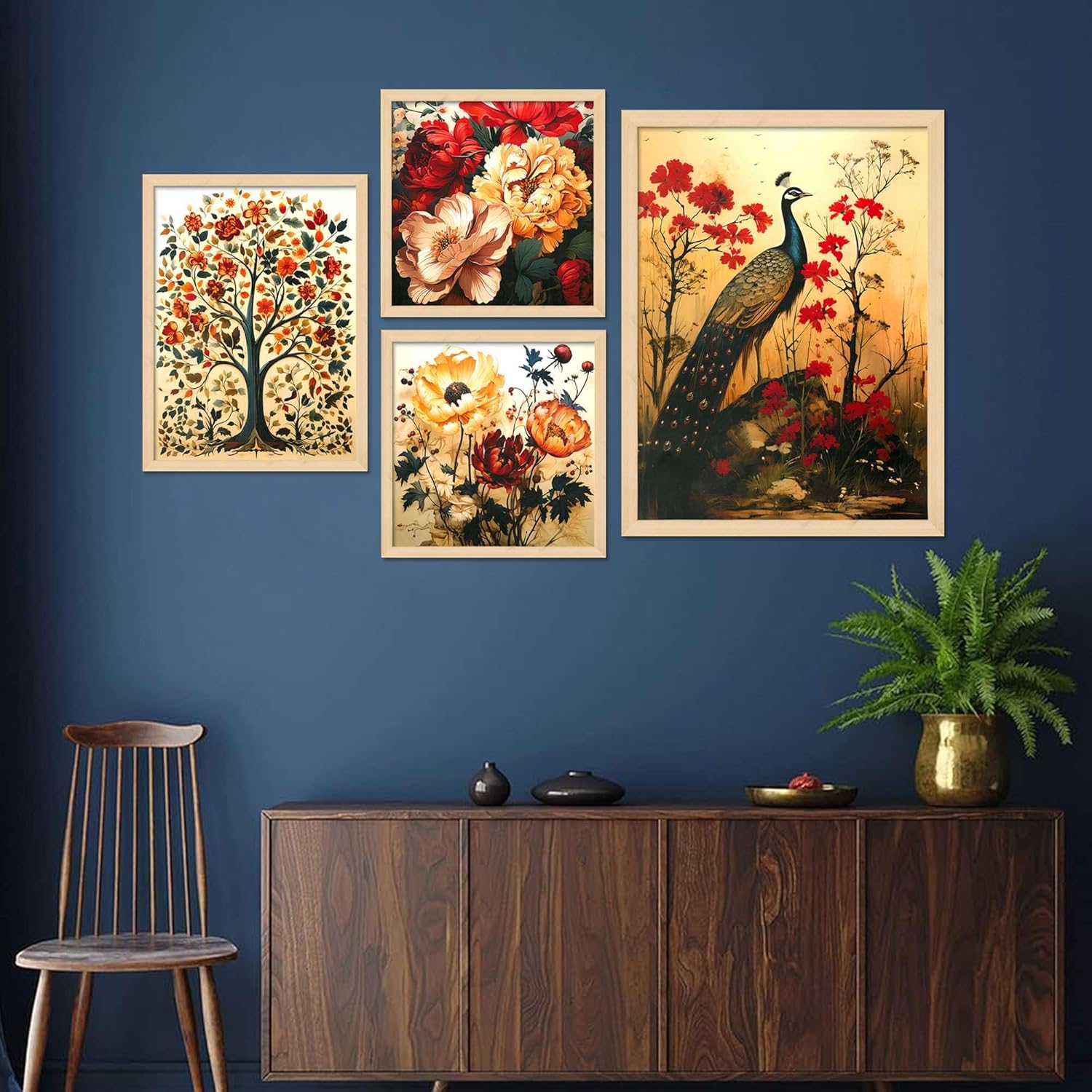 Framed Painting Set of Four for Wall Pai...