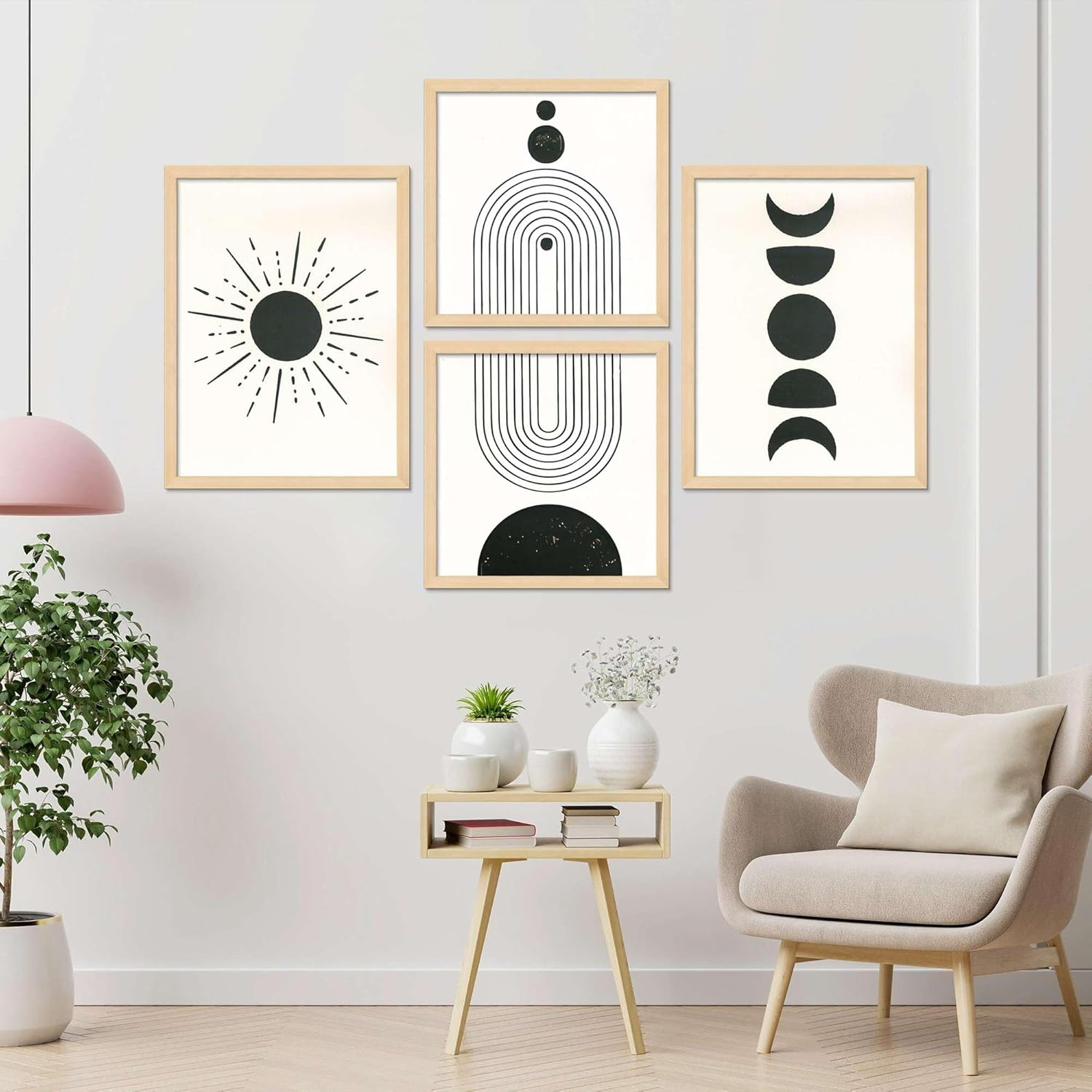 Framed Painting Set of Four for Wall Painting Decoration