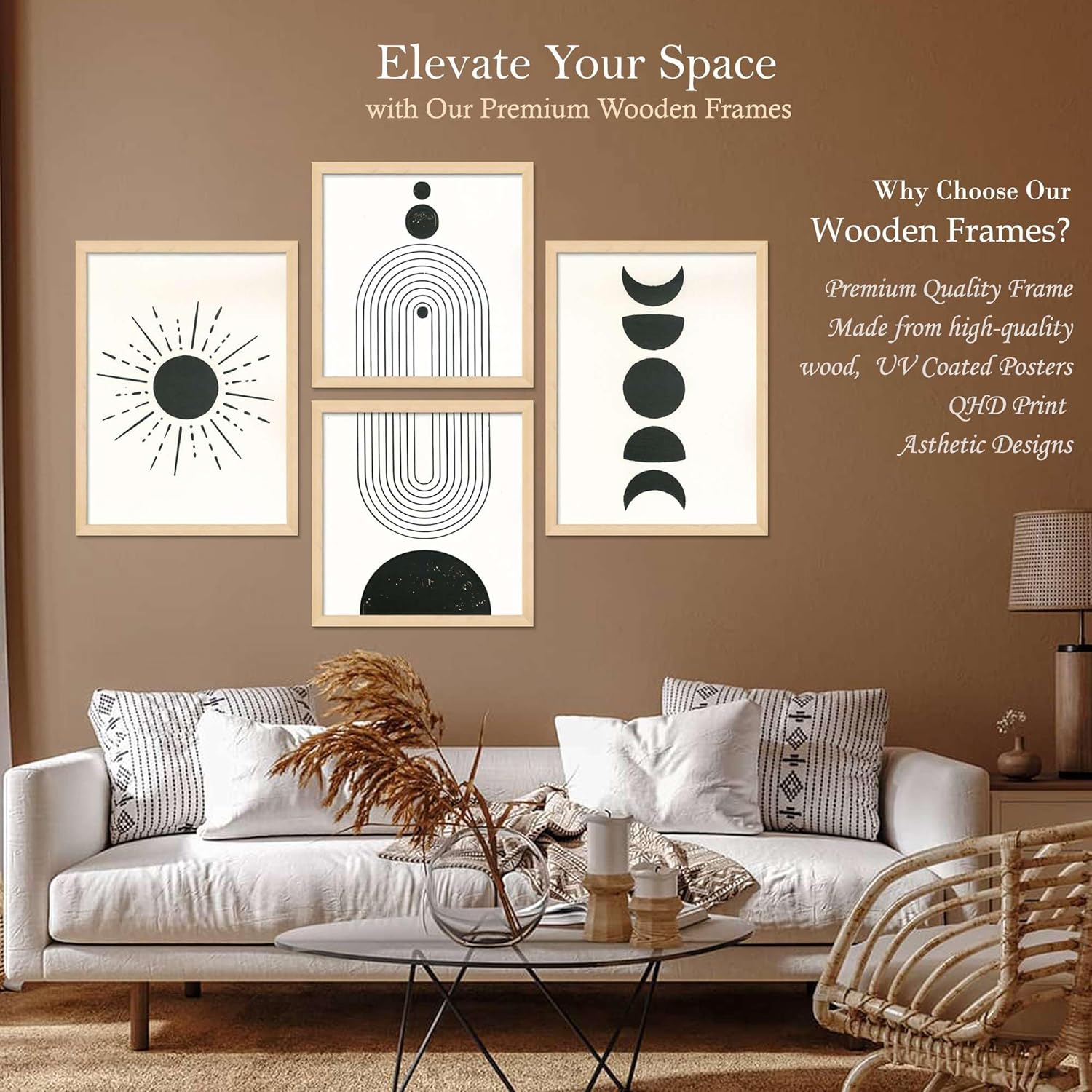 Framed Painting Set of Four for Wall Painting Decoration