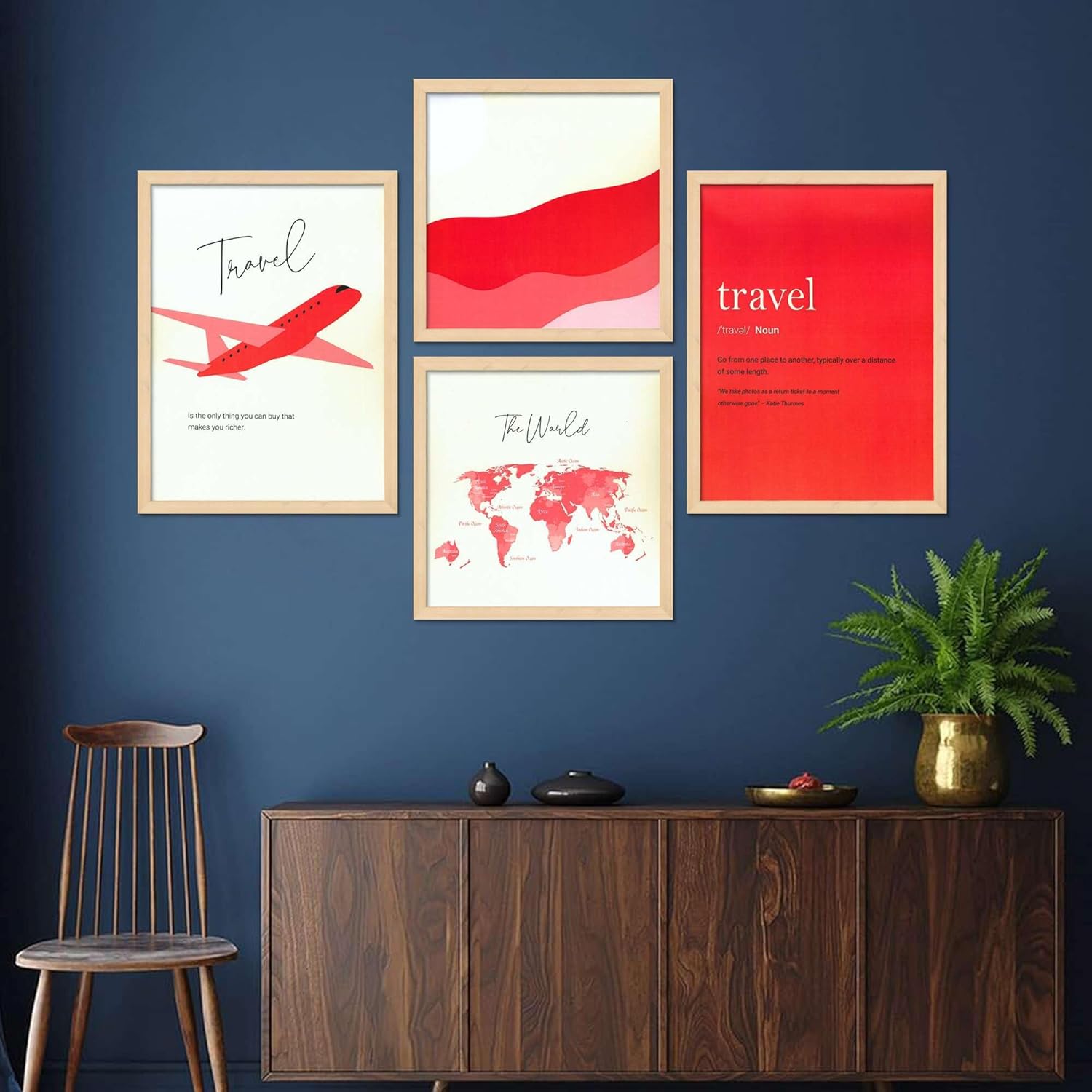 Framed Painting Set of Four for Wall Pai...