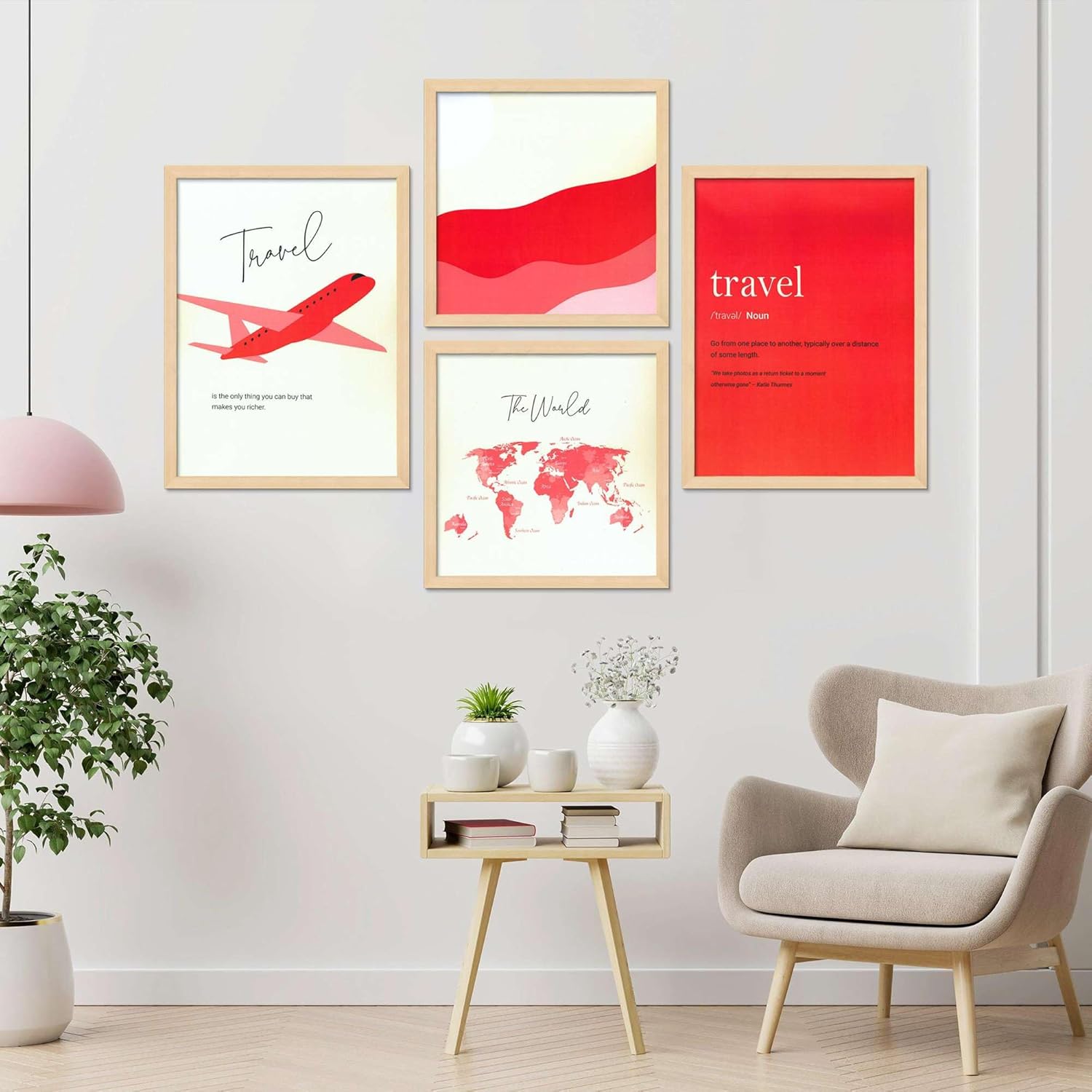 Framed Painting Set of Four for Wall Painting Decoration