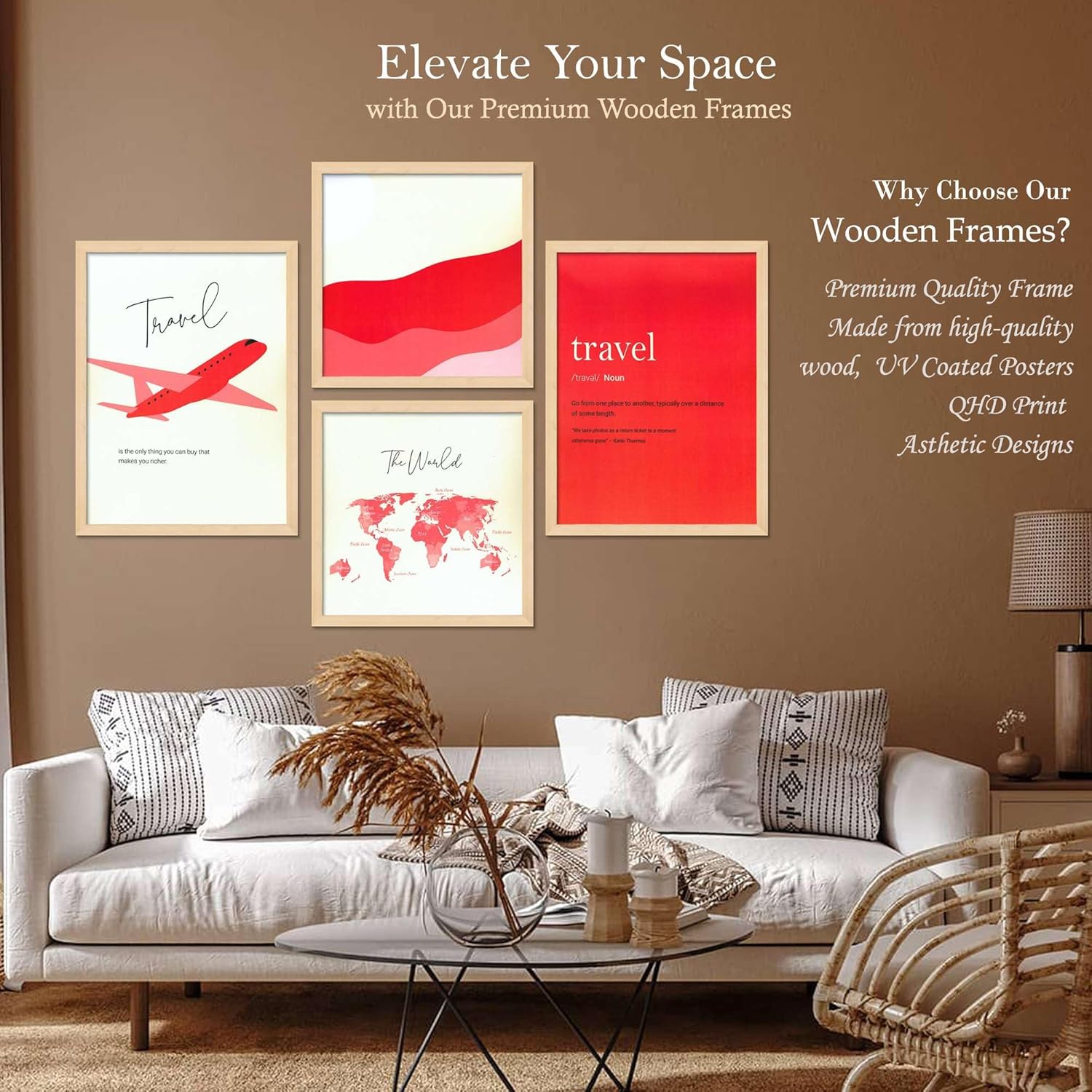 Framed Painting Set of Four for Wall Painting Decoration