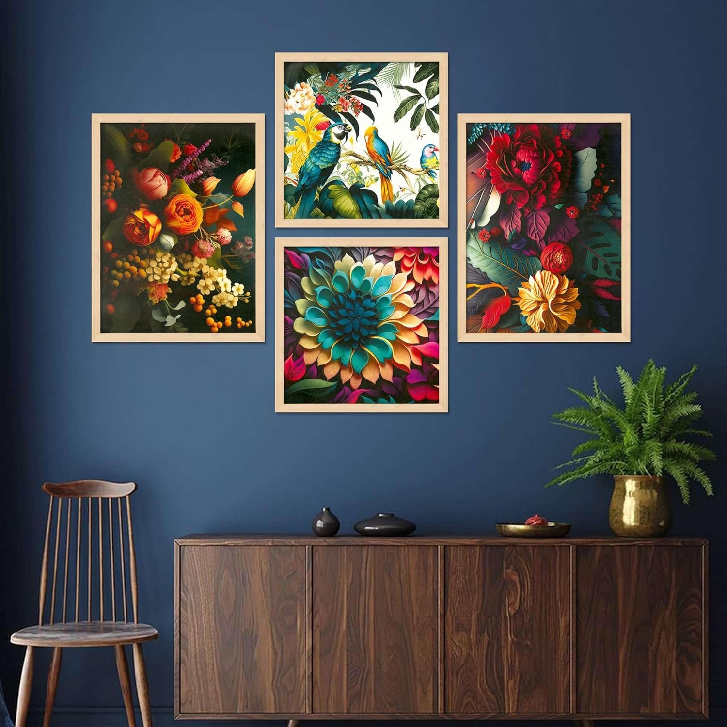 Framed Painting Set of Four for Wall Pai...