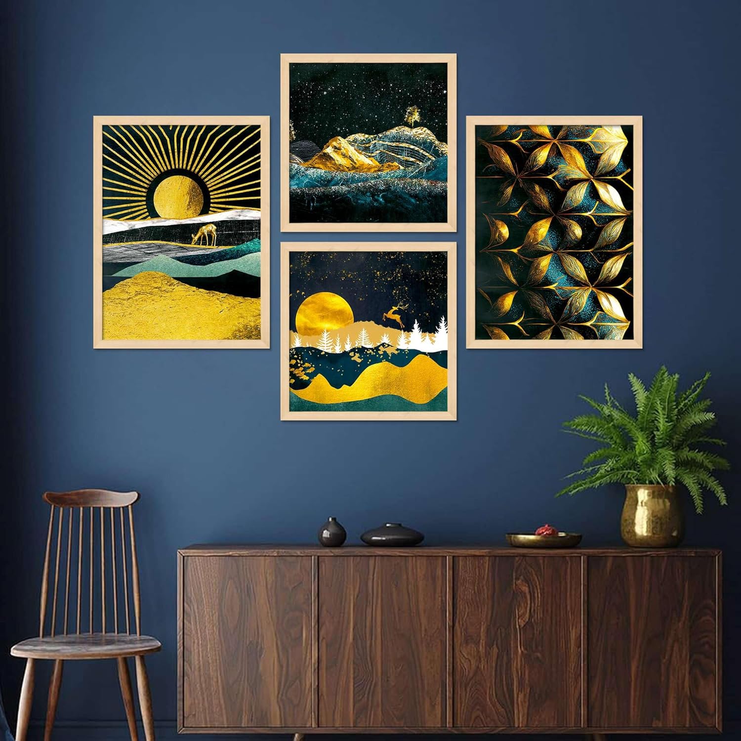 Framed Painting Set of Four for Wall Pai...