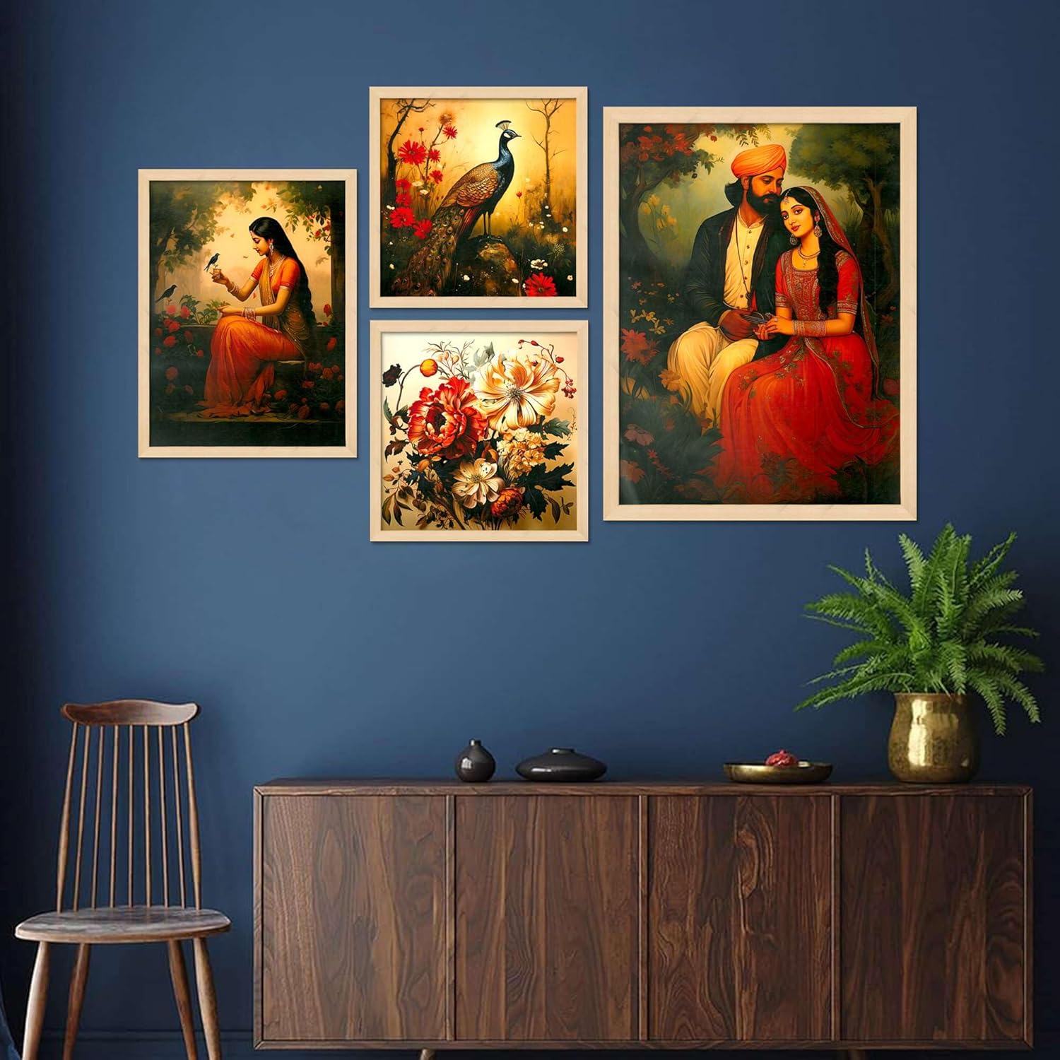 Framed Painting Set of Four for Wall Pai...