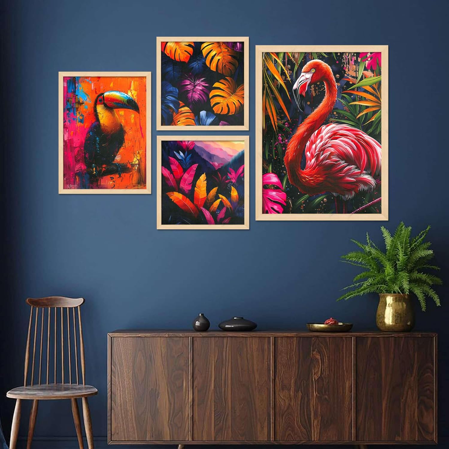 Framed Painting Set of Four for Wall Pai...