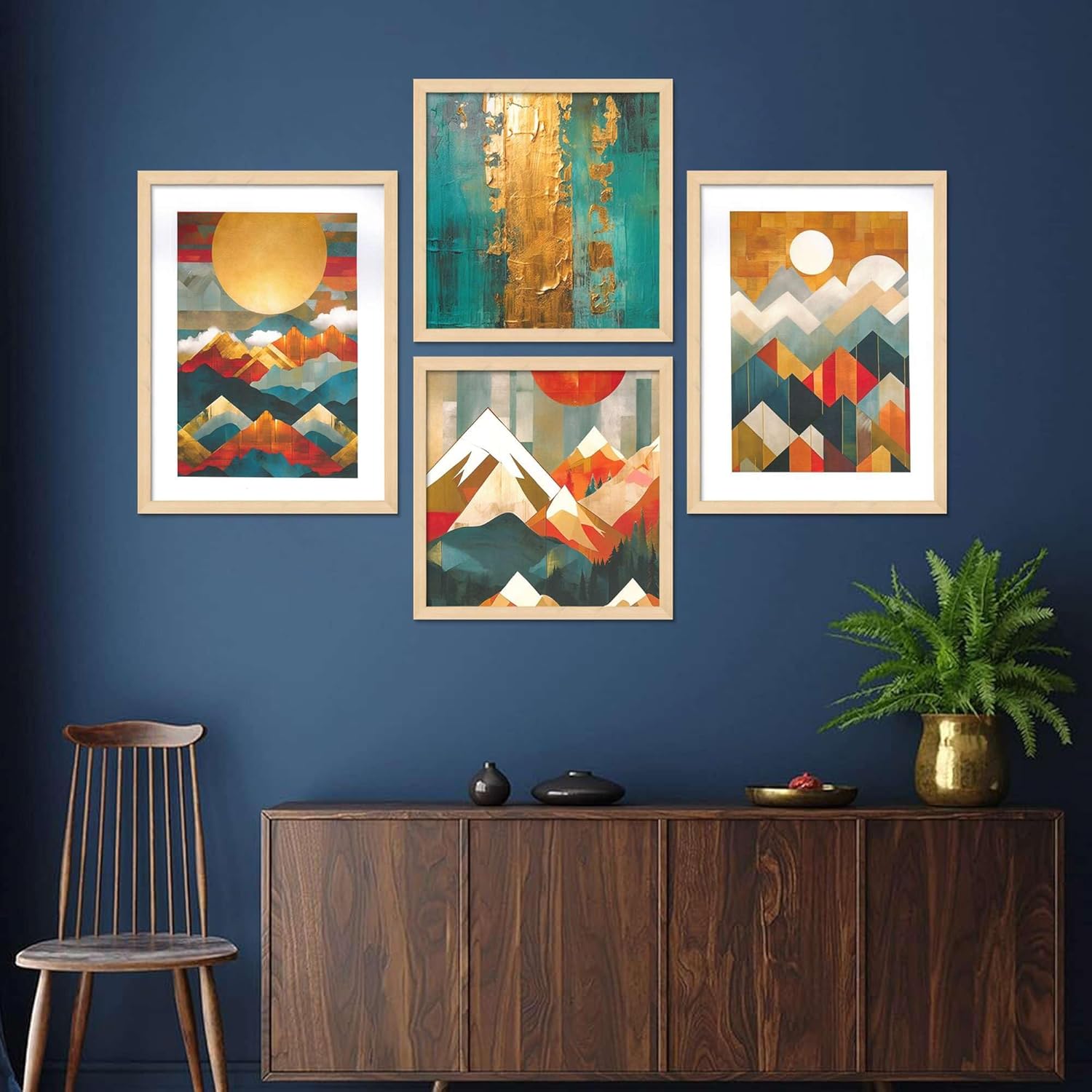 Framed Painting Set of Four for Wall Pai...