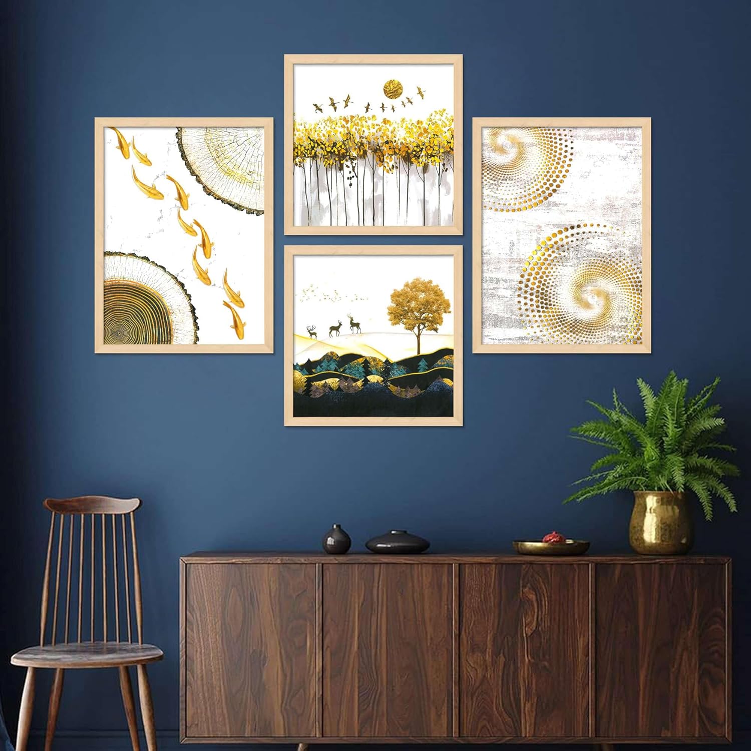 Framed Painting Set of Four for Wall Pai...