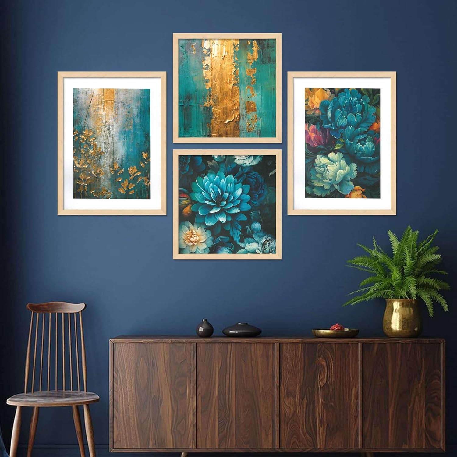 Framed Painting Set of Four for Wall Pai...