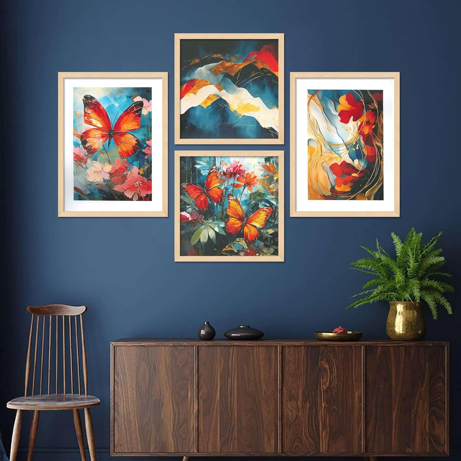 Framed Painting Set of Four for Wall Pai...
