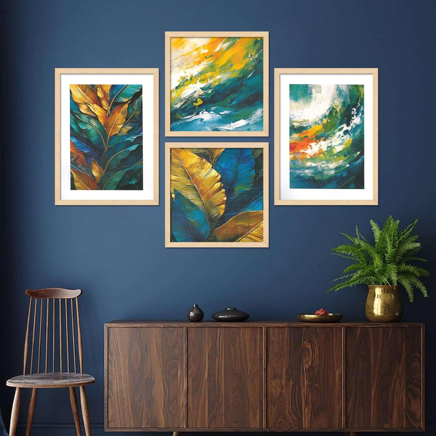 Framed Painting Set of Four for Wall Pai...