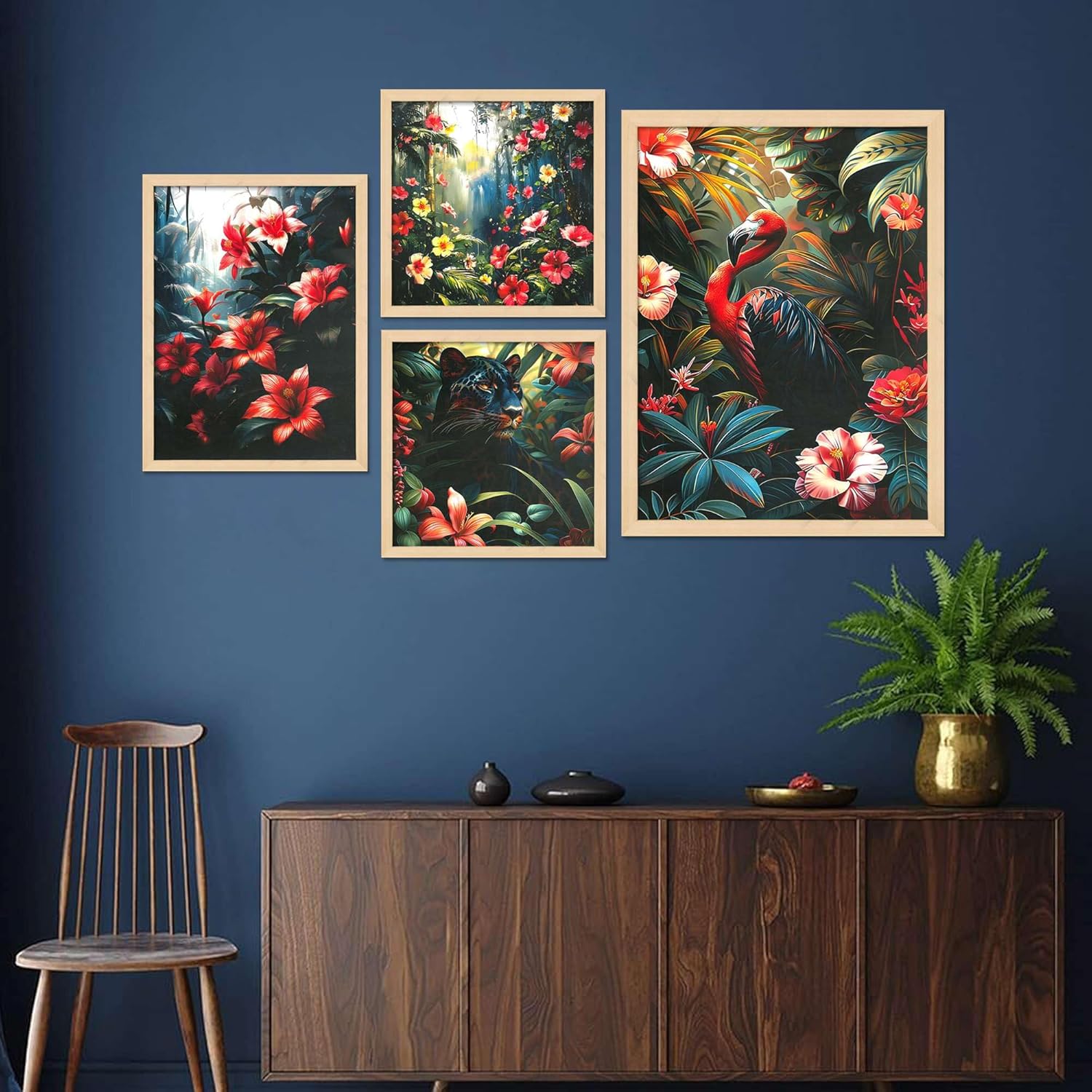 Framed Painting Set of Four for Wall Pai...