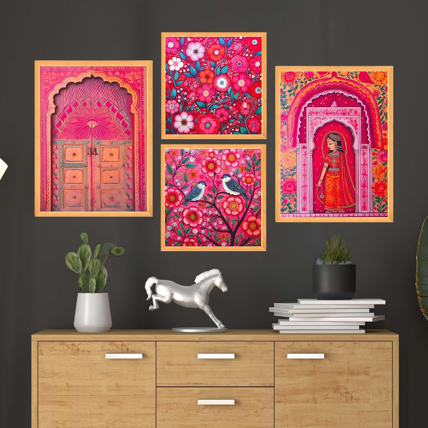 Wall Paintings Set of Four for Wall Daco...