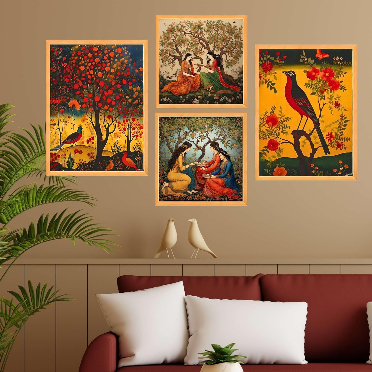 Wall Paintings Set of Four for Wall Daco...