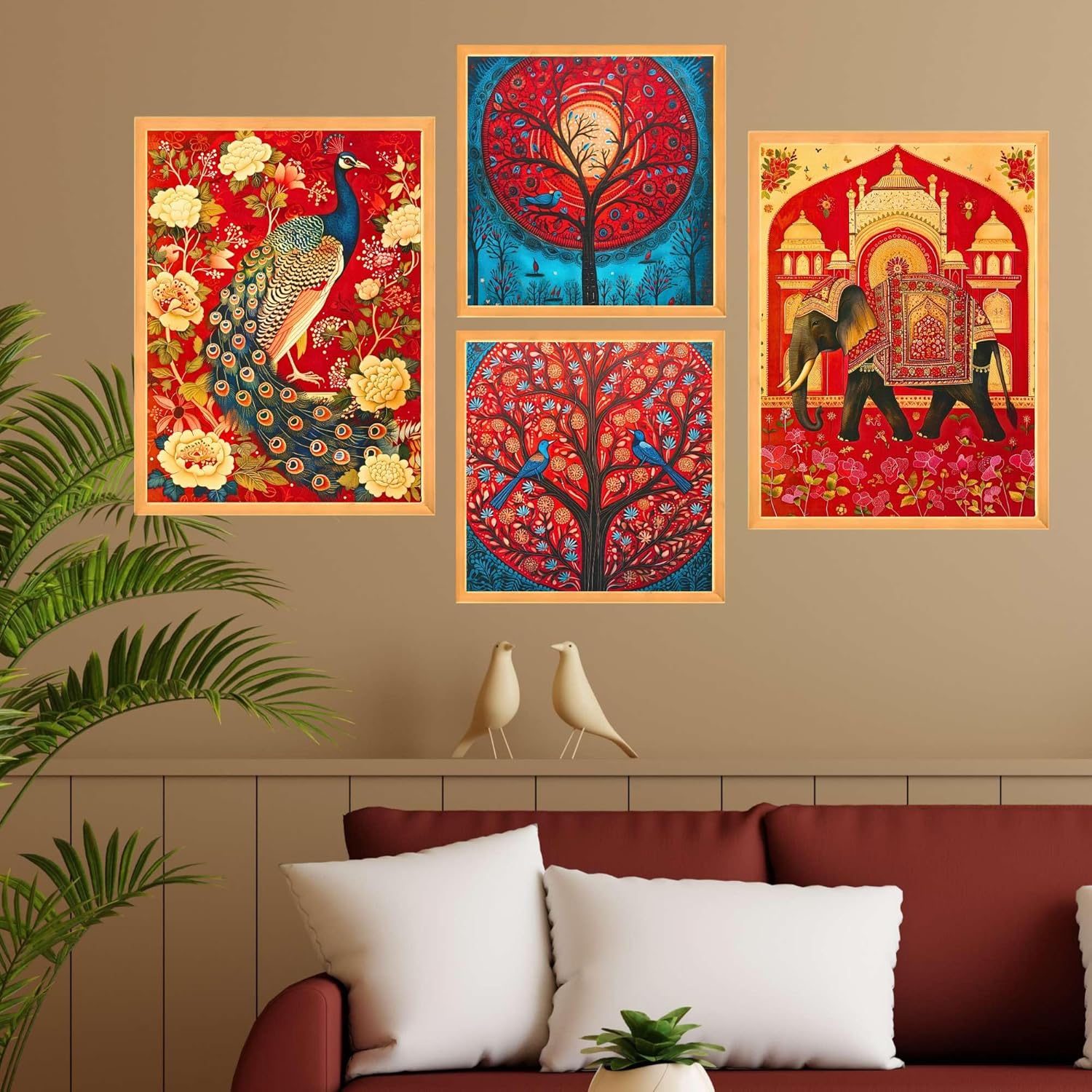 Wall Paintings Set of Four for Wall Daco...