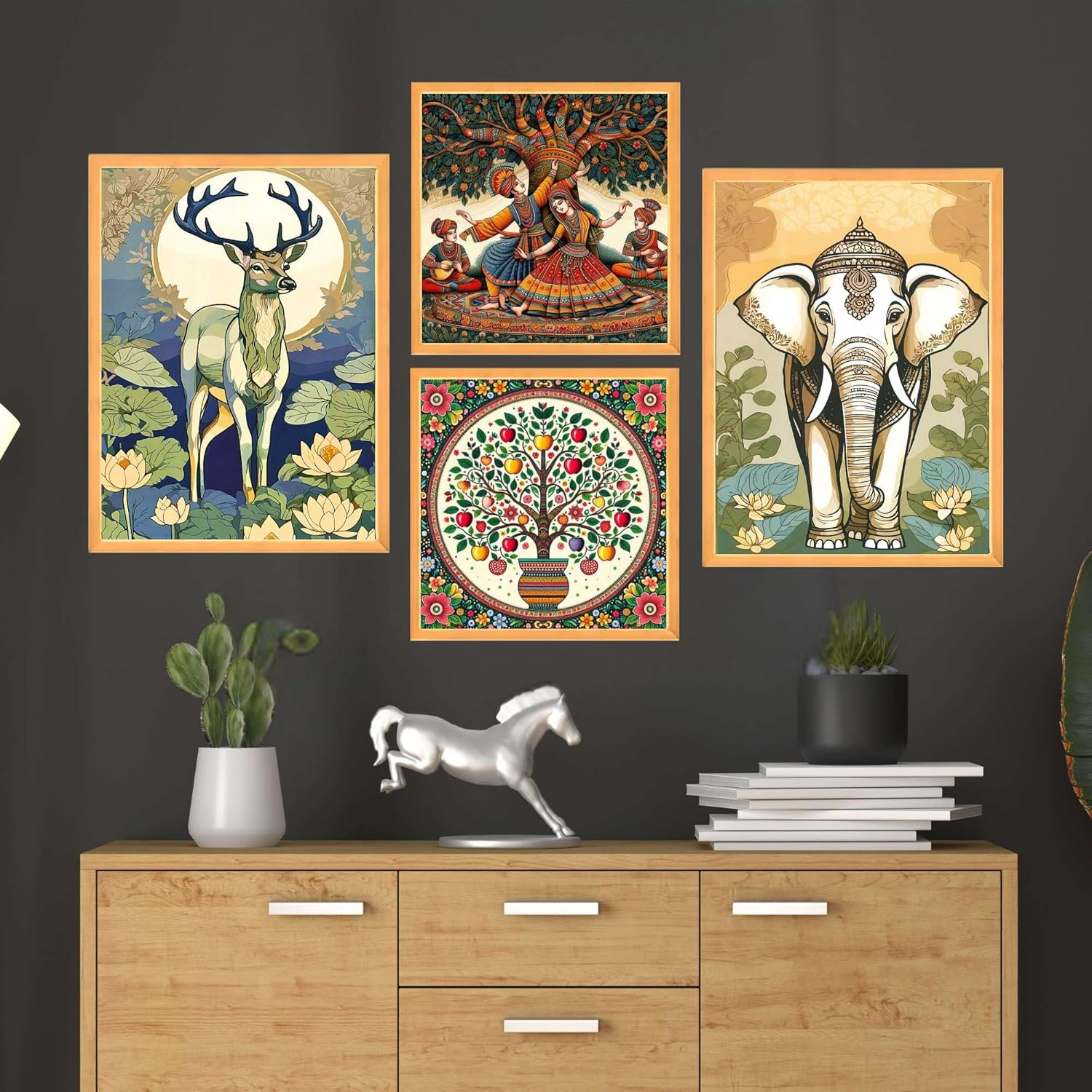 Wall Paintings Set of Four for Wall Daco...