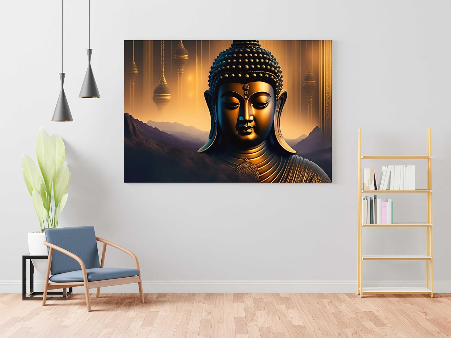 Buddha Paintings For Wall Decoration With Frame Canvas Painting For Living Room