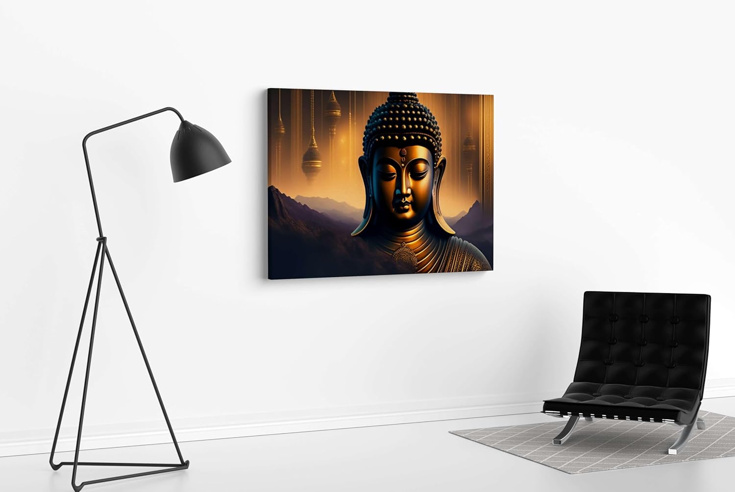 Buddha Paintings For Wall Decoration With Frame Canvas Painting For Living Room