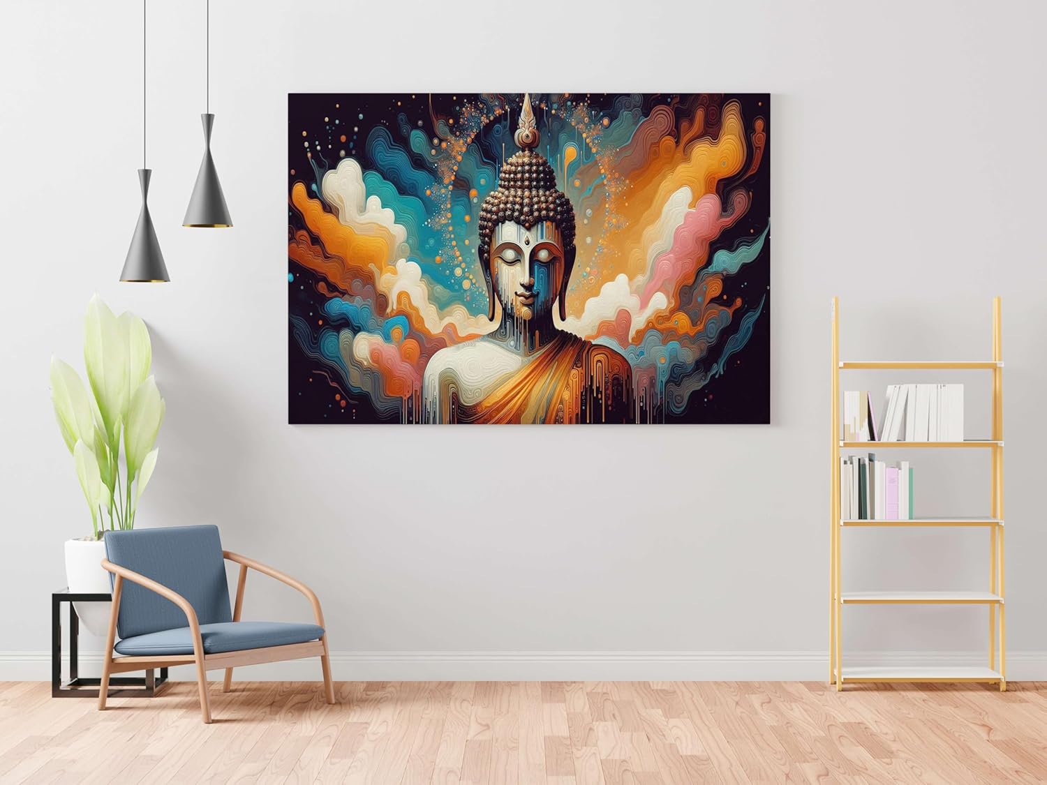 Buddha Paintings For Wall Decoration With Frame Canvas Painting For Living Room