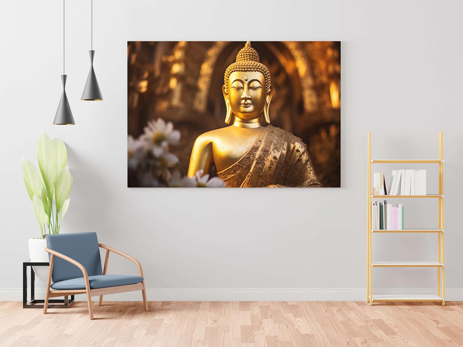 Buddha Paintings For Wall Decoration With Frame Canvas Painting For Living Room