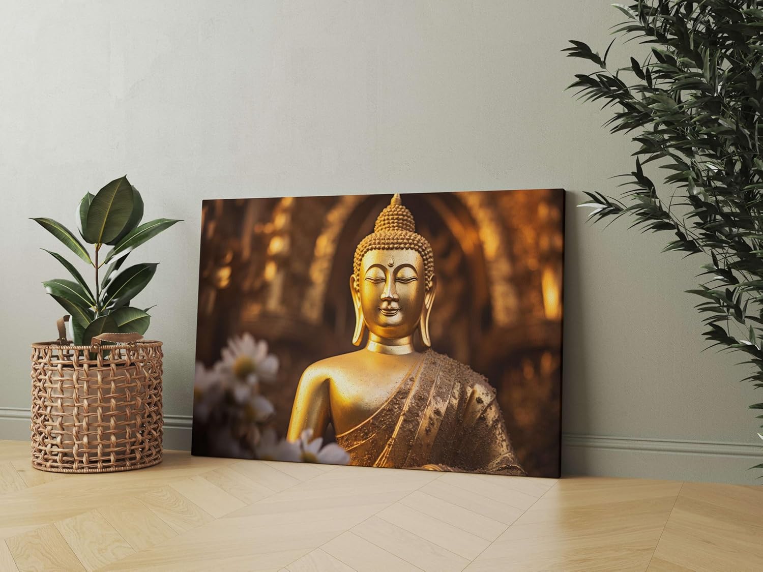 Buddha Paintings For Wall Decoration With Frame Canvas Painting For Living Room