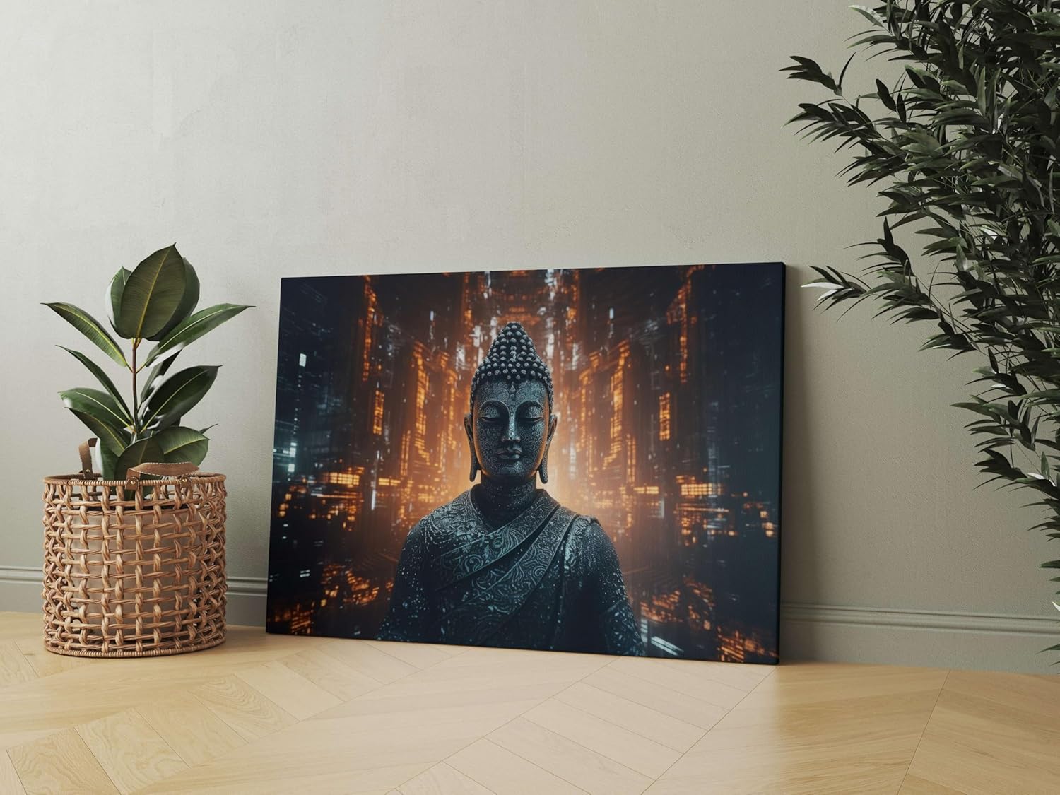 Buddha Paintings For Wall Decoration With Frame Canvas Painting For Living Room