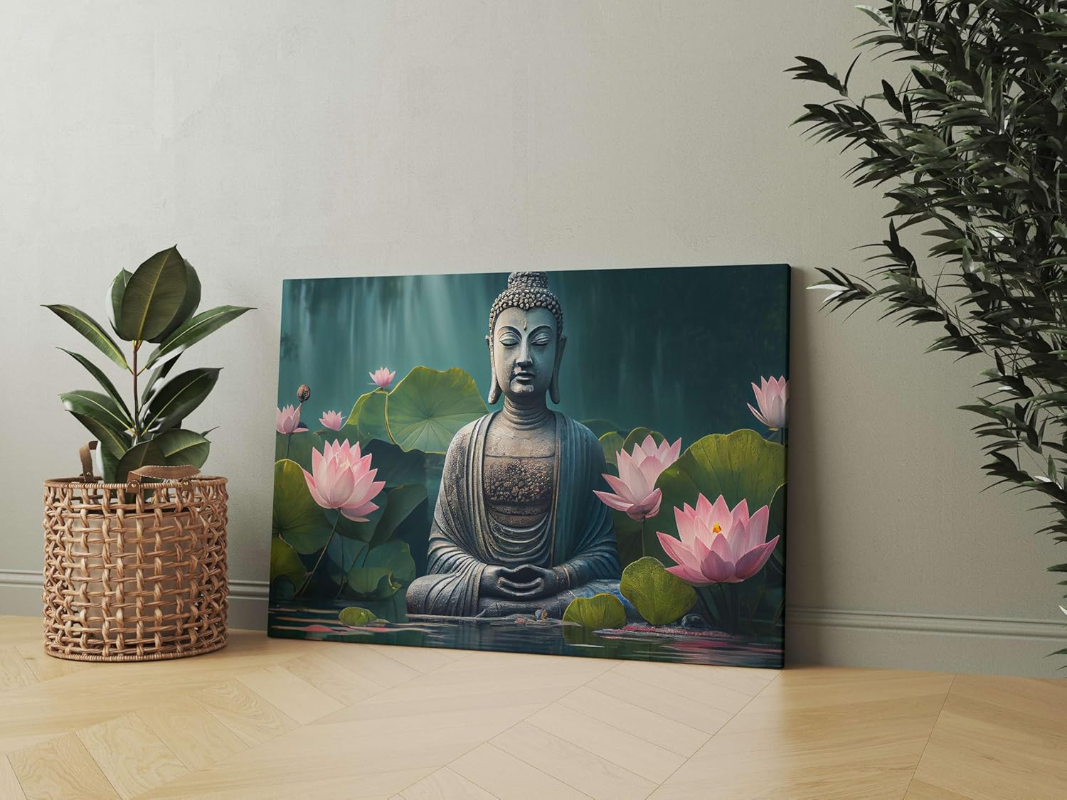 Buddha Paintings For Wall Decoration With Frame Canvas Painting For Living Room