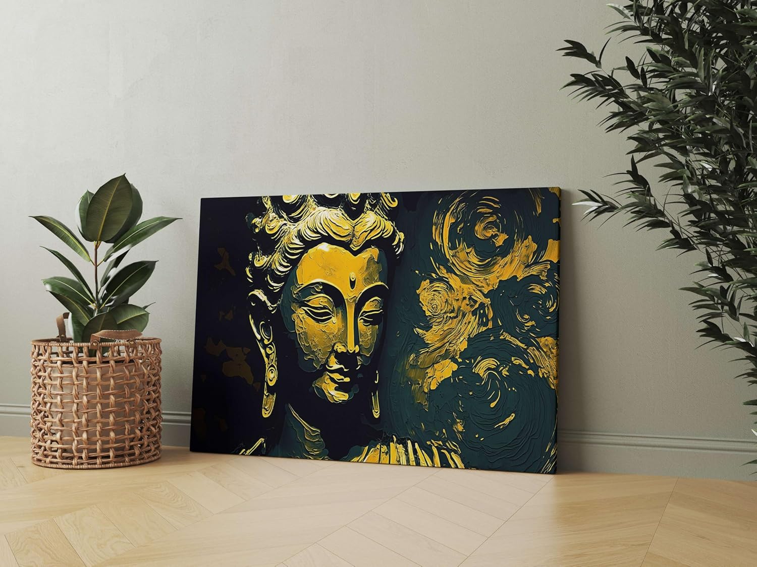Buddha Paintings For Wall Decoration With Frame Canvas Painting For Living Room