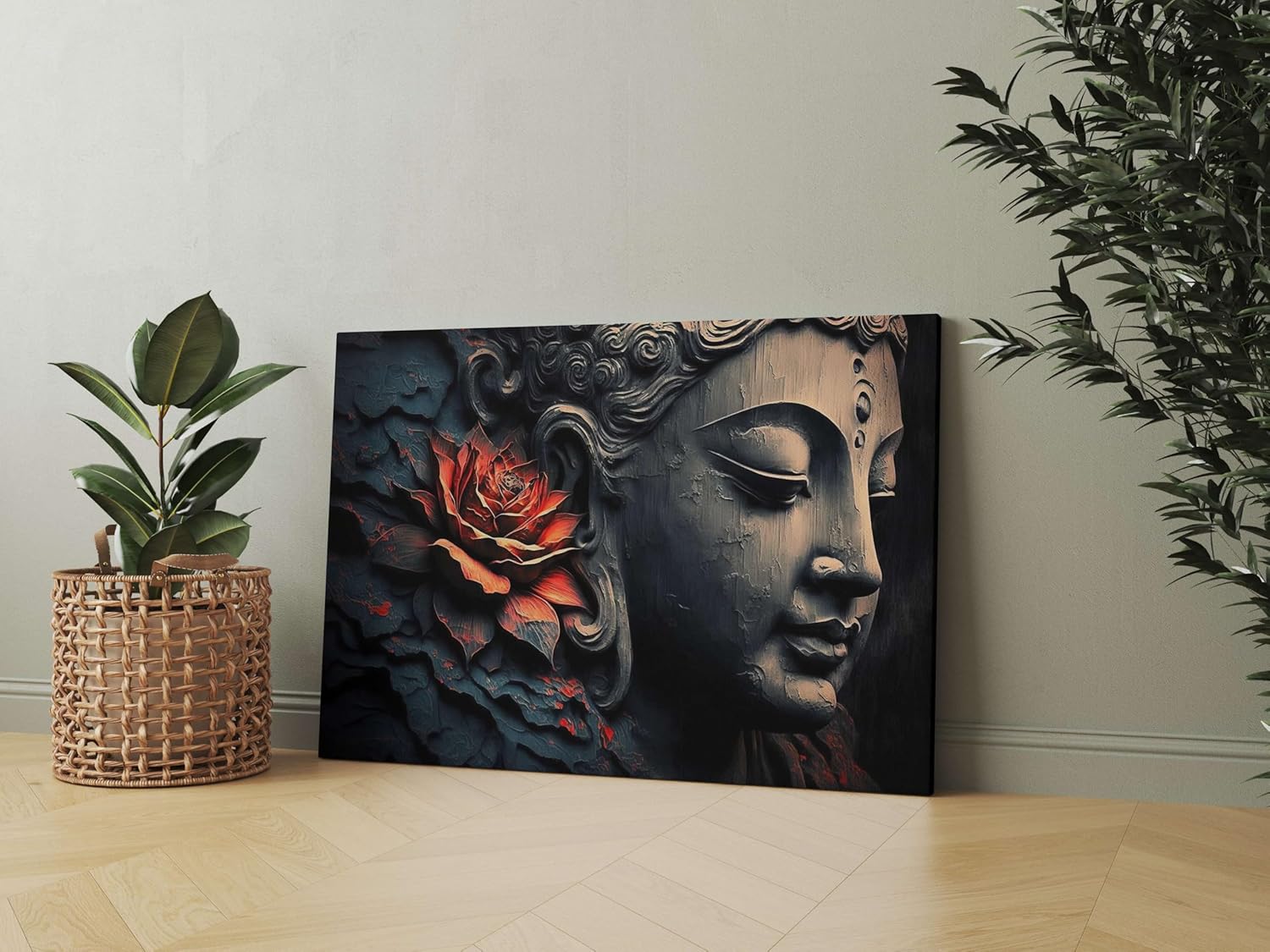 Buddha Paintings For Wall Decoration With Frame Canvas Painting For Living Room