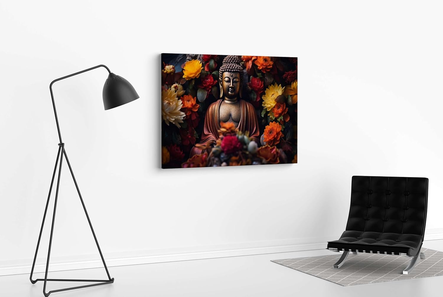 Buddha Paintings For Wall Decoration With Frame Canvas Painting For Living Room