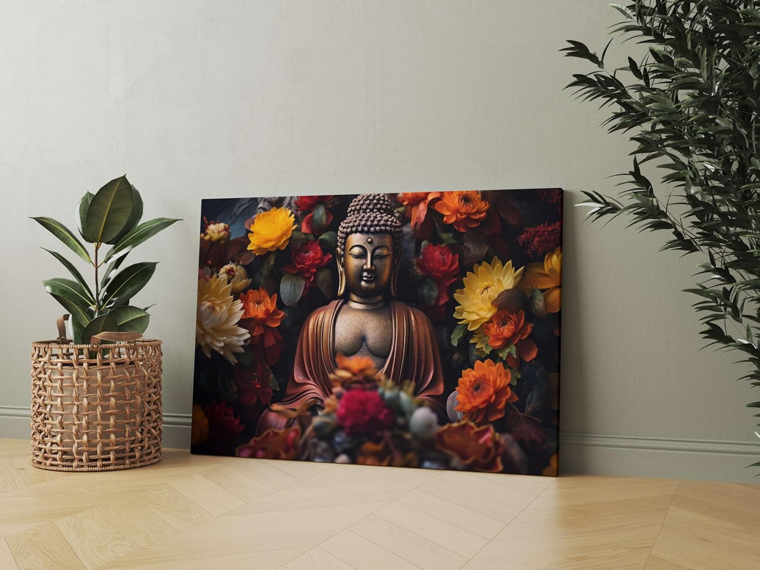 Buddha Paintings For Wall Decoration With Frame Canvas Painting For Living Room