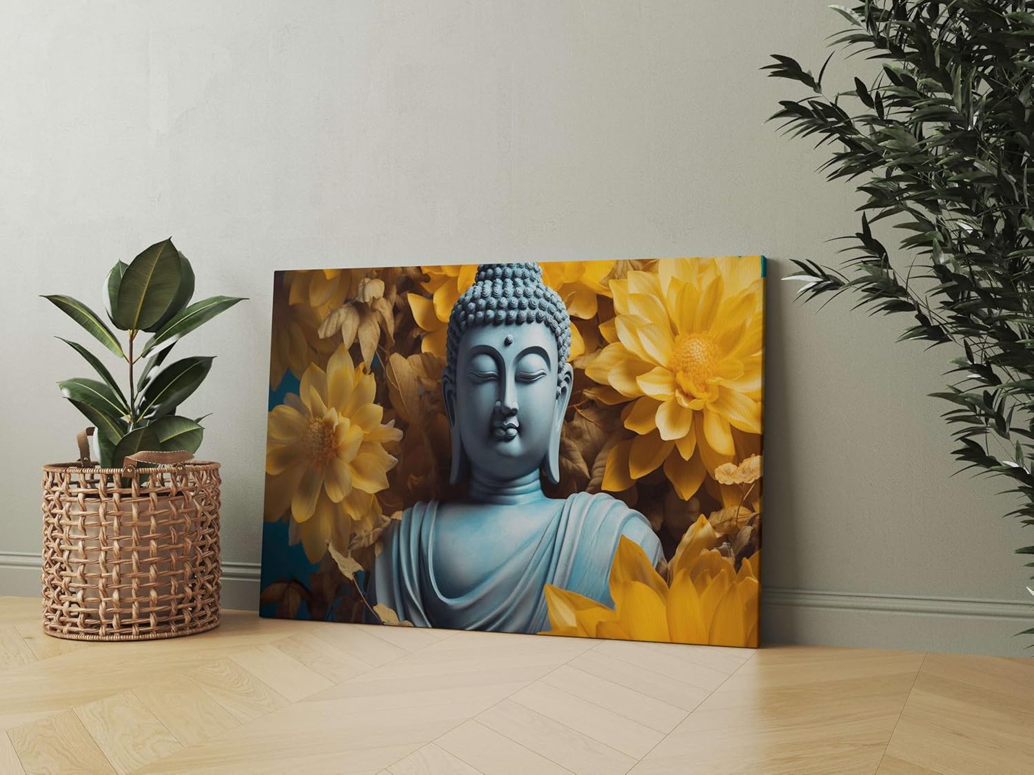 Buddha Paintings For Wall Decoration With Frame Canvas Painting For Living Room