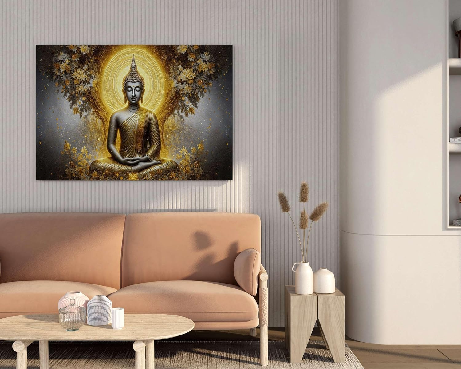 Buddha Painting with Frame Canvas Wall A...