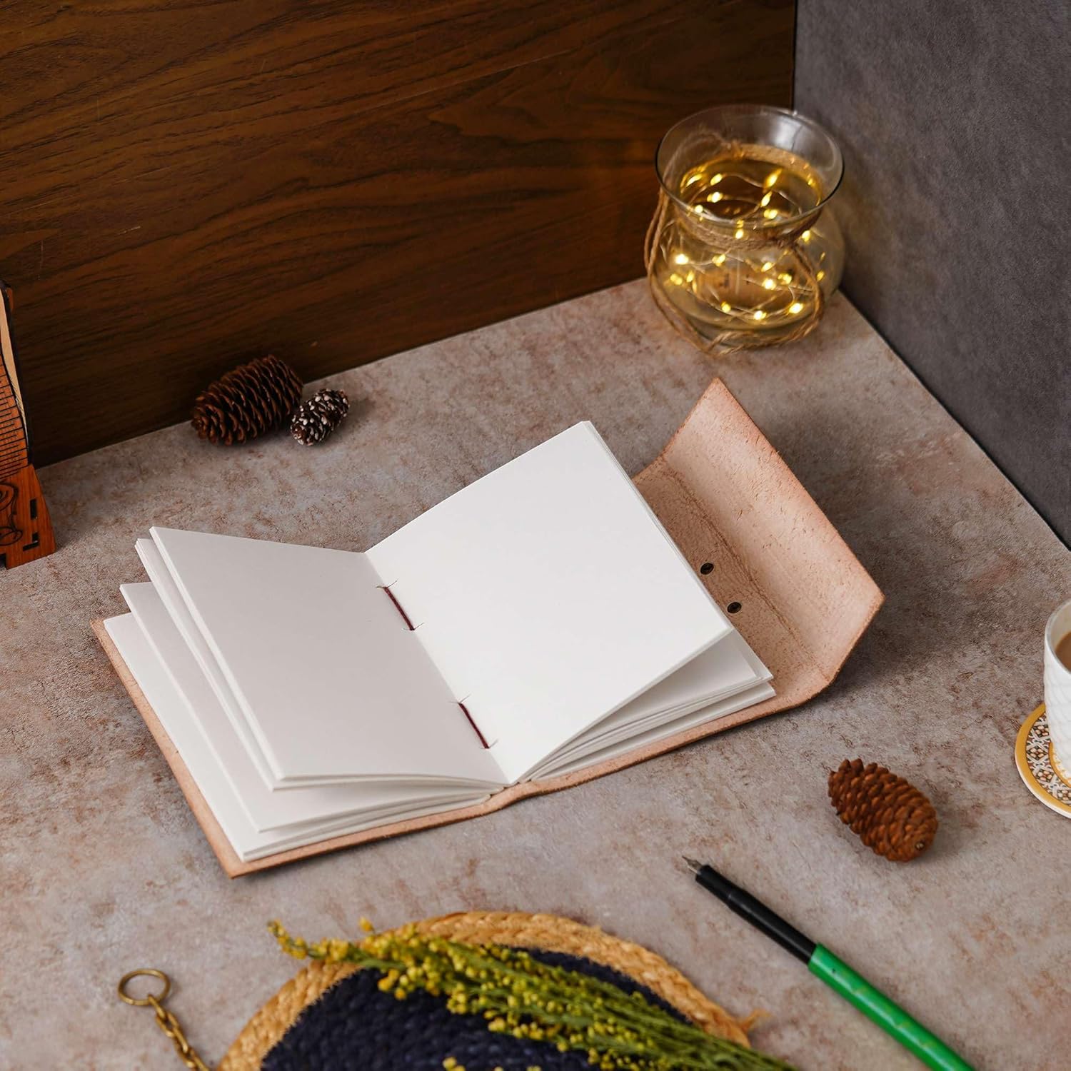 Vintage Handmade Genuine Leather Diary Journal – Classic Design