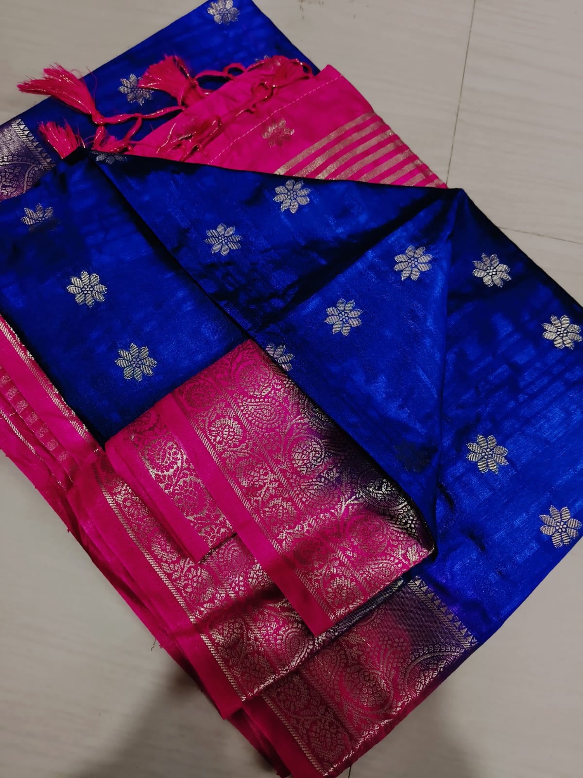 Pure Matka Tushar Handwoven Saree All Bo...