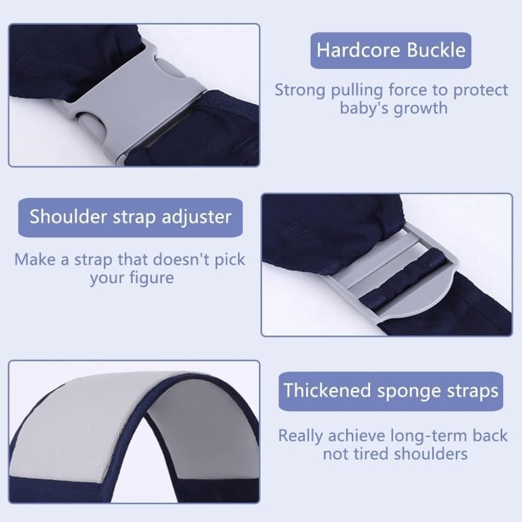 Breathable adjustable baby sling carrier for newborn to toddler