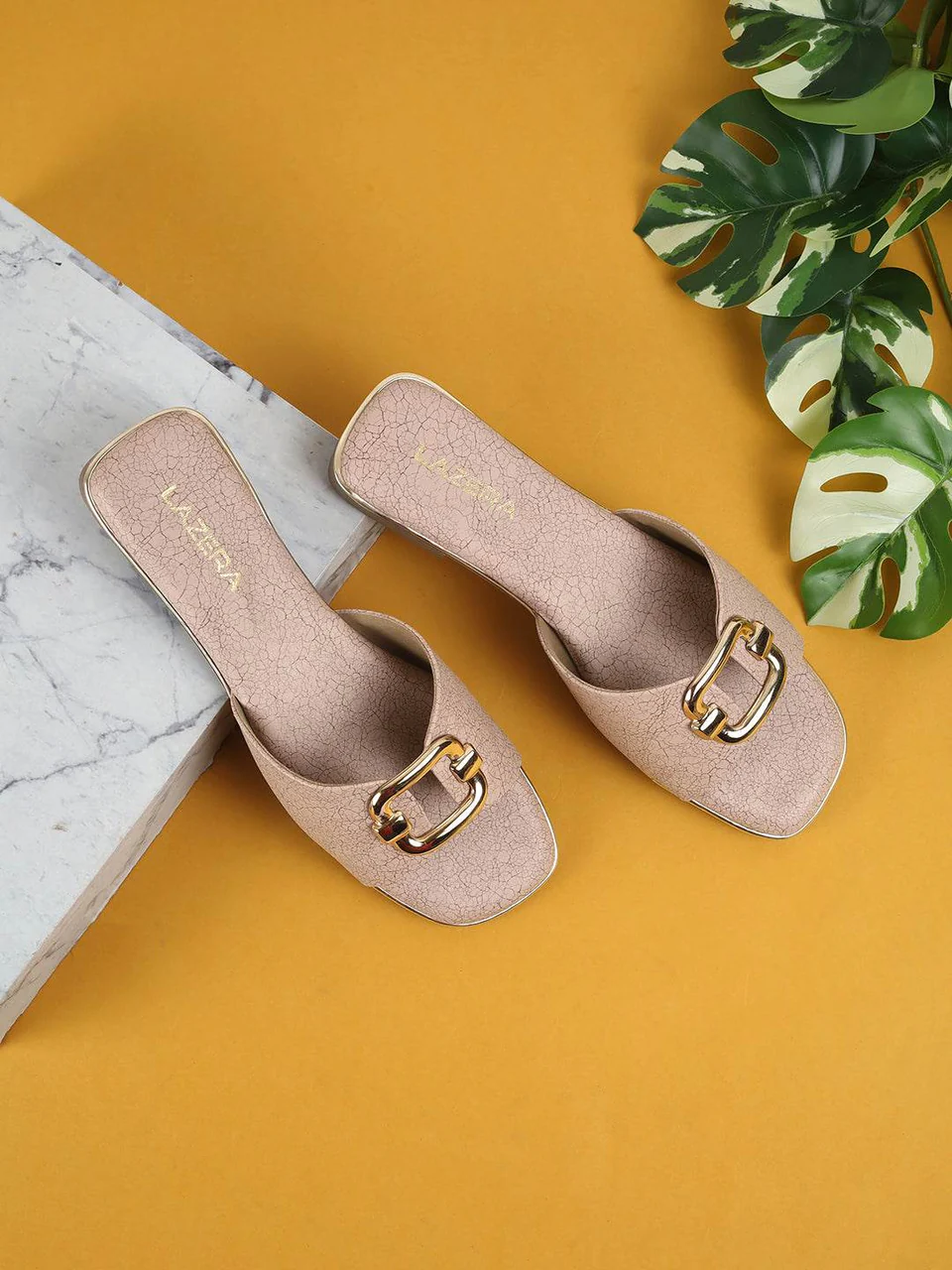 Women's Luxe Buckle Flat Slides