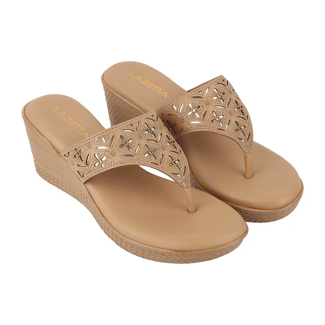 Womens Mid-Heel Platform Slip-on Chappal