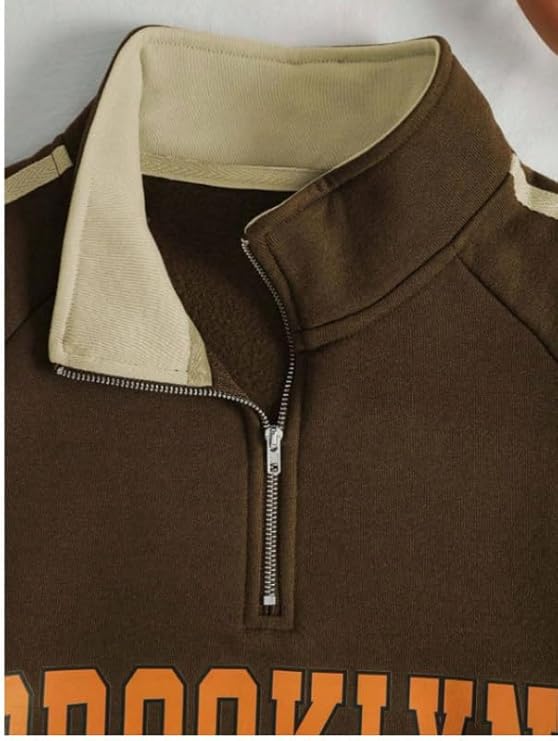 Men’s Collar Chain Cotton Fleece Sweatshirt | Warm Hoodie for Gym, Travel & Casual Winter Wear