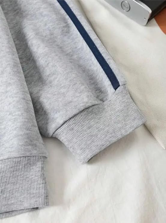 Men’s Collar Chain Cotton Fleece Sweatshirt | Warm Hoodie for Gym, Travel & Casual Winter Wear