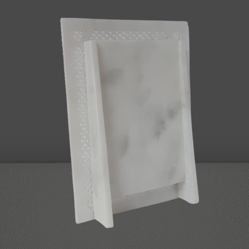 White Marble Photo Frame Handcrafted Home Decor Piece