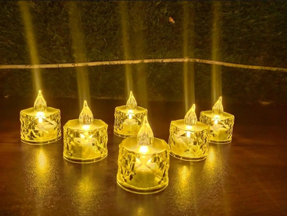 LED Electric Candle Lights Decorative Set of 4 Pieces