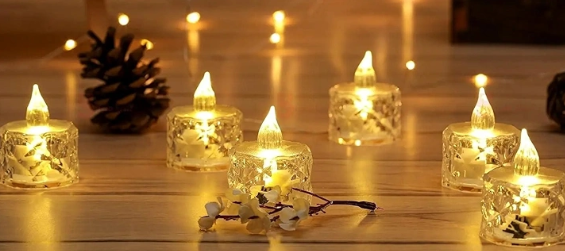 LED Electric Candle Lights Decorative Set of 4 Pieces