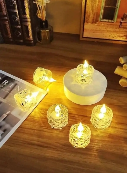 LED Electric Candle Lights Decorative Set of 4 Pieces