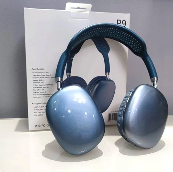 P9 Wireless, Bluetooth 5.1 Over Ear Stereo Headphones - Mic, Ergonomic Adjustable Design, 24 Hours Battery Life, Hi-Fi Sound, Wireless Headset for Music & Calls (Assorted)