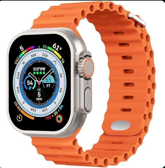 T800 Ultra Smart Watch with Beautiful Strap, Bluetooth Calling Smart Watch, 1.99" Touch Display with Fitness & Outdoor, Health & Medical Tracker, 8 Unique UI Interactions (Orange)
