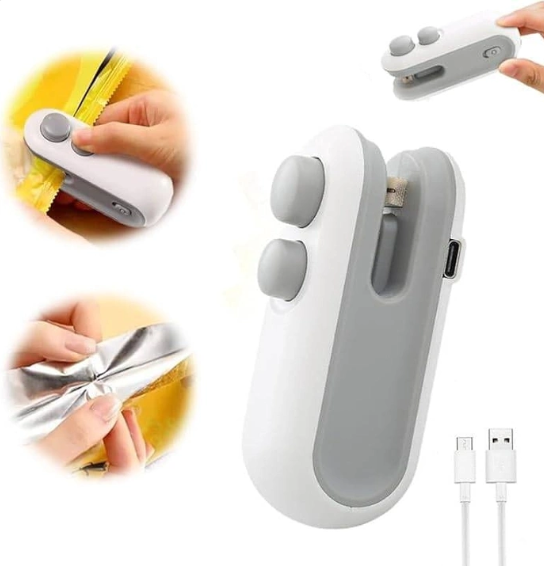USB Rechargeable Handheld Mini Bag Seale...